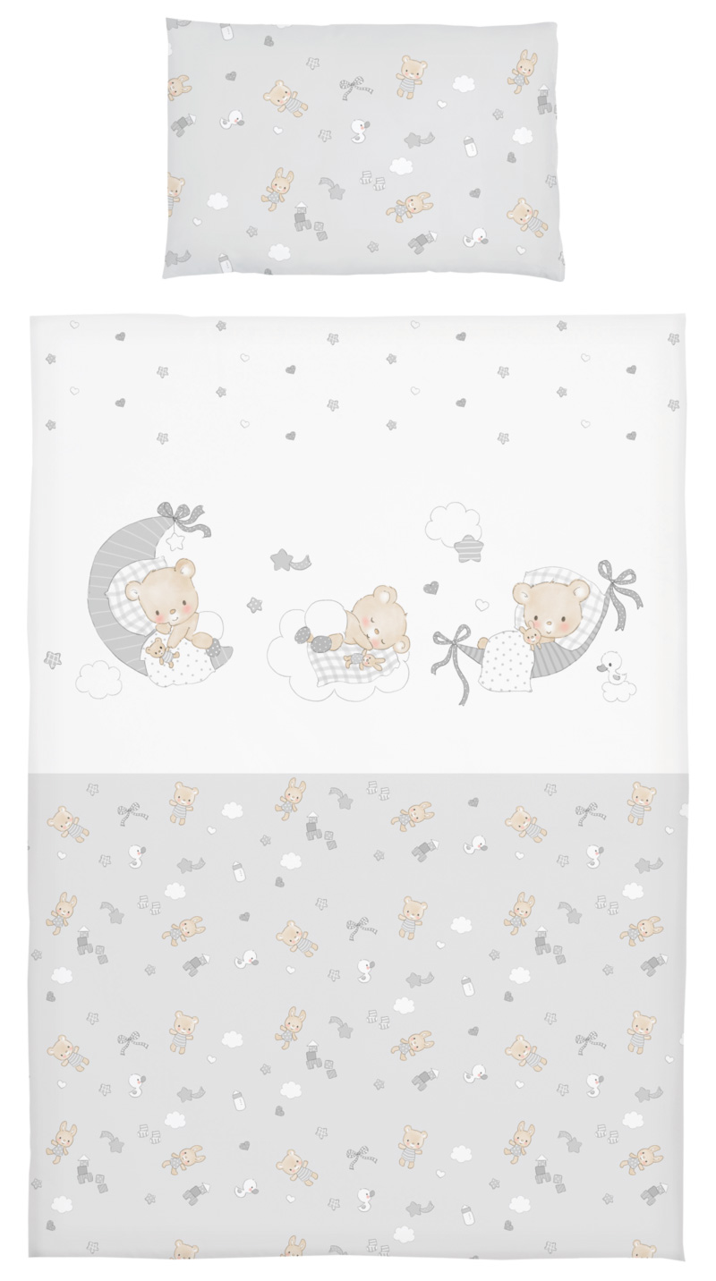 Gute Nacht Grau Bettwaesche